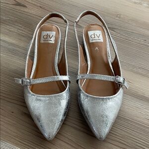 Silver Metallic DV dolce vita Mary Jane flats 8.5 Carder
